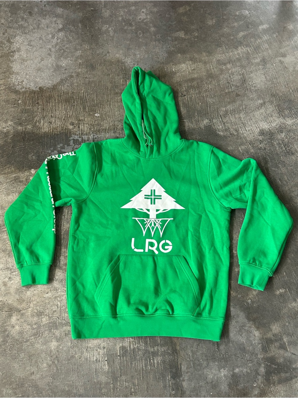 LRG Green Crewneck Hoodie with White Logo